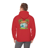 Load image into Gallery viewer, Hawaiian &#39;Mele Kalikimaka&#39; Christmas Hoodie — Coconut Tree Slipper Ornament Design
