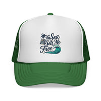 Load image into Gallery viewer, Trucker Cap - Sea Sets You Free Stress Reliever Hat
