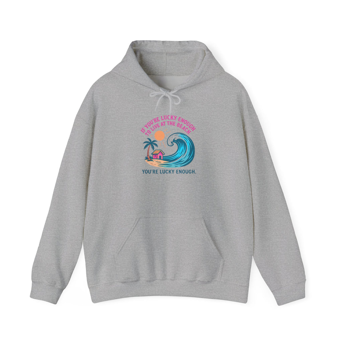 Beach Life Hoodie — "Thank Your Lucky Stars" Coastal Gratitude Sweatshirt