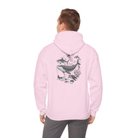 Load image into Gallery viewer, My Favorite Sea Creatures Hoodie — Ocean Aquarium Back Graphic
