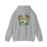 Load image into Gallery viewer, Hawaiian &#39;Mele Kalikimaka&#39; Christmas Hoodie — Coconut Tree Slipper Ornament Design
