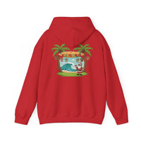 Load image into Gallery viewer, Hawaiian &#39;Mele Kalikimaka&#39; Christmas Hoodie — Coconut Tree Slipper Ornament Design
