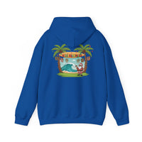 Load image into Gallery viewer, Hawaiian &#39;Mele Kalikimaka&#39; Christmas Hoodie — Coconut Tree Slipper Ornament Design
