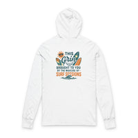 Load image into Gallery viewer, Surf Sessions &quot;This Grin&quot; Hooded Long Sleeve Tee — Retro Beach Surf Graphic
