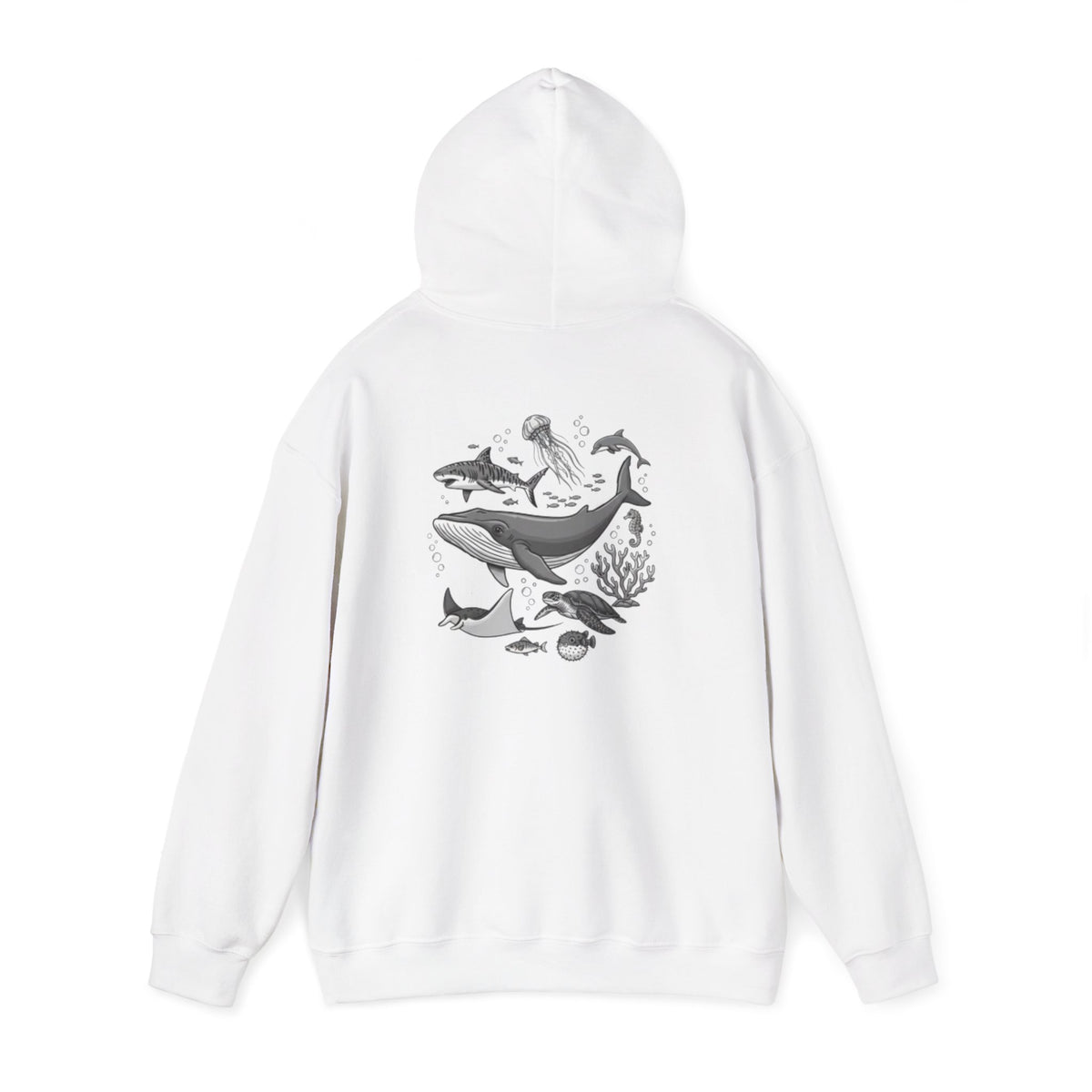 My Favorite Sea Creatures Hoodie — Ocean Aquarium Back Graphic