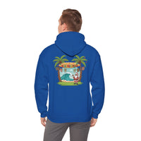 Load image into Gallery viewer, Hawaiian &#39;Mele Kalikimaka&#39; Christmas Hoodie — Coconut Tree Slipper Ornament Design
