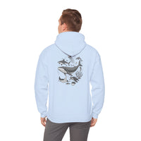 Load image into Gallery viewer, My Favorite Sea Creatures Hoodie — Ocean Aquarium Back Graphic
