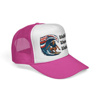 Load image into Gallery viewer, Waikiki Wave Wahine&#39;s Trucker Cap — Hawaiian Surfing Mesh Hat
