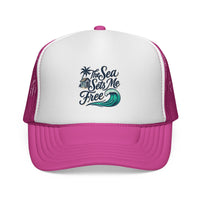 Load image into Gallery viewer, Trucker Cap - Sea Sets You Free Stress Reliever Hat
