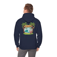 Load image into Gallery viewer, Hawaiian &#39;Mele Kalikimaka&#39; Christmas Hoodie — Coconut Tree Slipper Ornament Design
