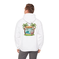 Load image into Gallery viewer, Hawaiian &#39;Mele Kalikimaka&#39; Christmas Hoodie — Coconut Tree Slipper Ornament Design
