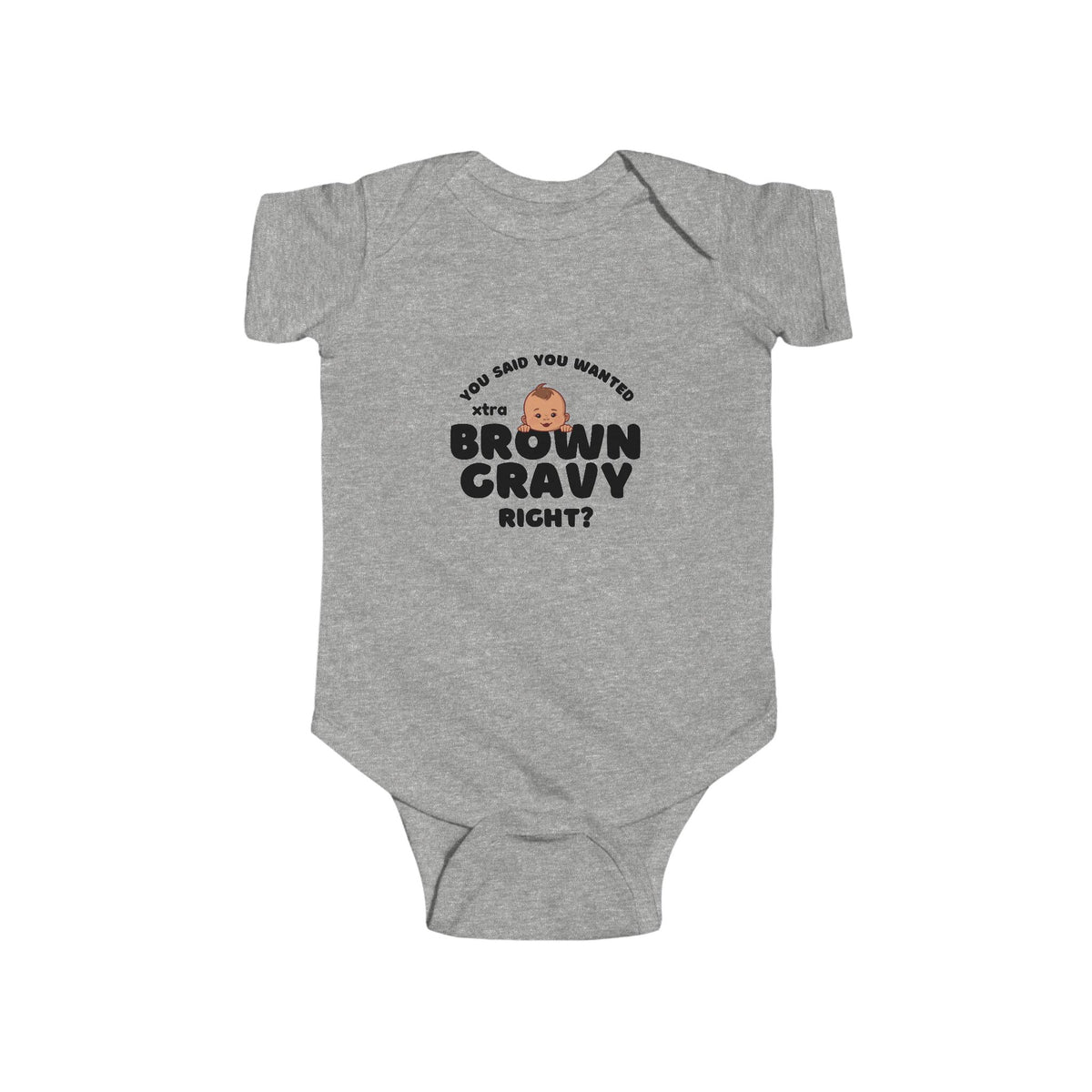 808 State Infant Bodysuit - Poopy Pants Humor and Brown Gravy Love