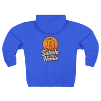 Load image into Gallery viewer, Zip Hoodie - Satoshi is my Homie Bitcoin Founder Appreciation Gift
