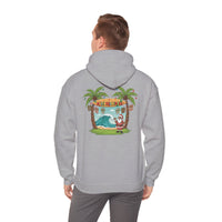 Load image into Gallery viewer, Hawaiian &#39;Mele Kalikimaka&#39; Christmas Hoodie — Coconut Tree Slipper Ornament Design
