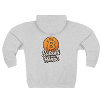 Load image into Gallery viewer, Zip Hoodie - Satoshi is my Homie Bitcoin Founder Appreciation Gift
