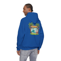 Load image into Gallery viewer, Hawaiian &#39;Mele Kalikimaka&#39; Christmas Hoodie — Coconut Tree Slipper Ornament Design
