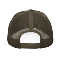 Load image into Gallery viewer, Embroidered Camouflage Trucker Hat - A-frame Barrell, Brew Lover, Nap Enthusiast
