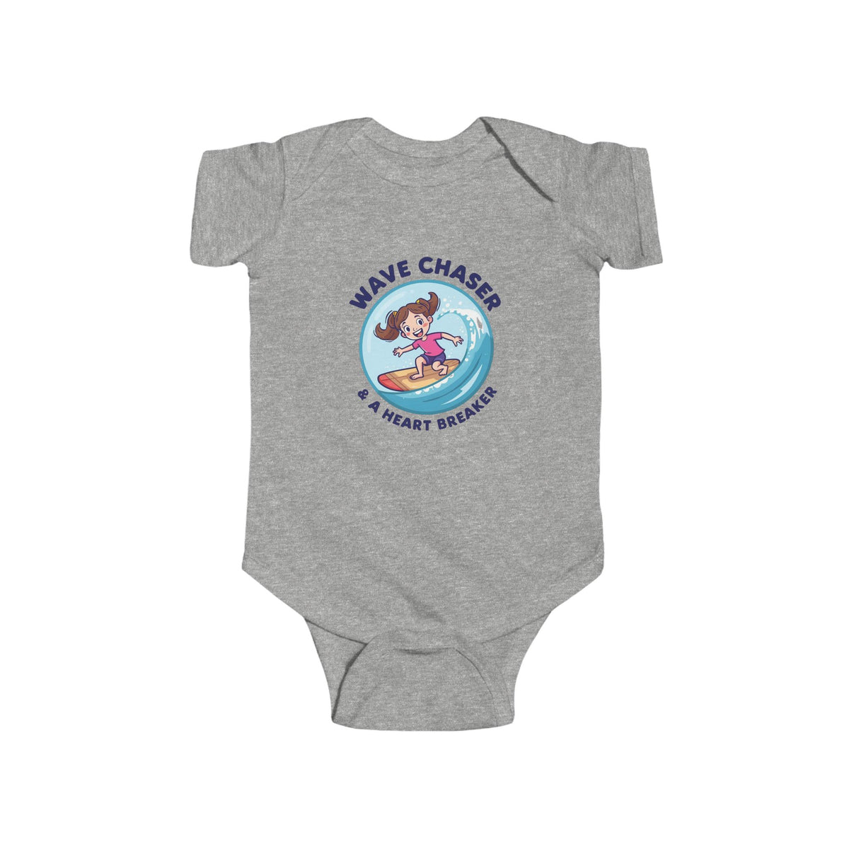 Infant Bodysuit — "Wave Chaser & A Heart Breaker" Surf Baby Romper